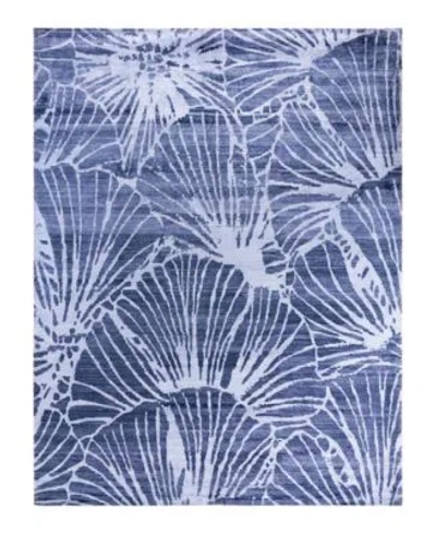 Adorn Hand Woven Rugs Indian Ooak M6431 Rug Collection In Blue