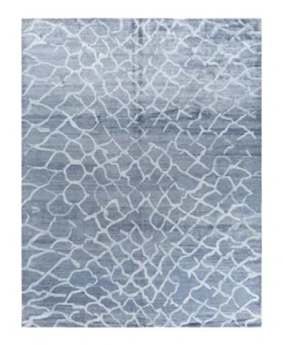 Adorn Hand Woven Rugs Indian Ooak M6531 Rug Collection In Blue