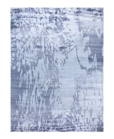 Adorn Hand Woven Rugs Indian Ooak M6708 Rug Collection In Blue