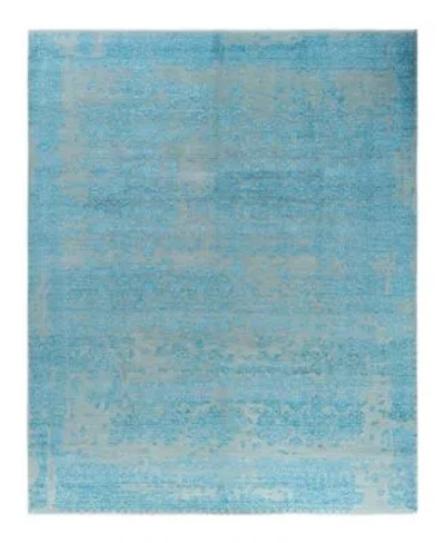 Adorn Hand Woven Rugs Indian Ooak M6973 Rug Collection In Blue