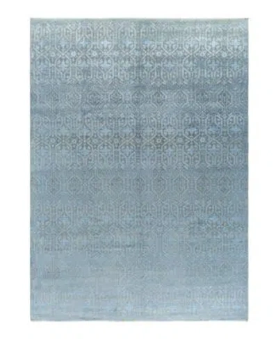 Adorn Hand Woven Rugs Indian Ooak M6988 Rug Collection In Blue