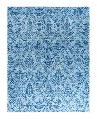 Adorn Hand Woven Rugs Indian Ooak M7017 8'1''x10'1'' Area Rug In Blue