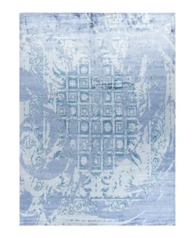 Adorn Hand Woven Rugs Indian Ooak M7034 Rug Collection In Blue