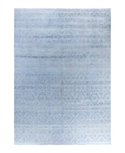 Adorn Hand Woven Rugs Indian Ooak M7119 9'x12'4'' Area Rug In Blue