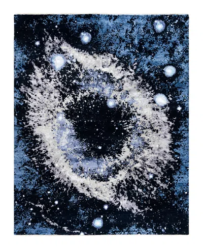 Adorn Hand Woven Rugs Indian Ooak M7124 8'2''x10' Area Rug In Black