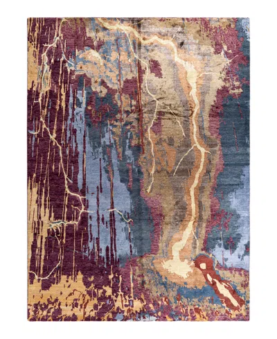 Adorn Hand Woven Rugs Indian Ooak M7124 9'3''x12'1'' Area Rug In Pink
