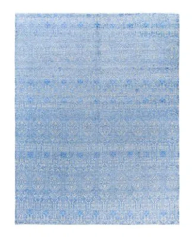 Adorn Hand Woven Rugs Indian Ooak M7149 Rug Collection In Blue