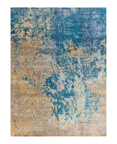 Adorn Hand Woven Rugs Indian Ooak M7151 9'1''x12'2'' Area Rug In Teal