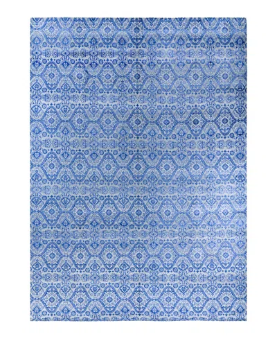 Adorn Hand Woven Rugs Indian Ooak M7182 9'x12'4'' Area Rug In Blue