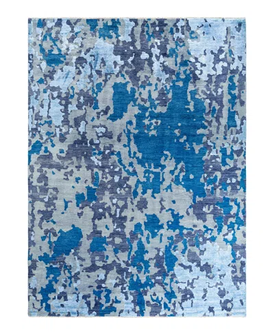 Adorn Hand Woven Rugs Indian Ooak M7184 8'10''x11'10'' Area Rug In Blue
