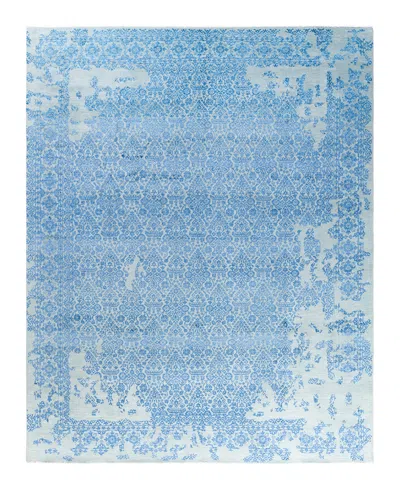 Adorn Hand Woven Rugs Indian Ooak M7214 8'x9'10'' Area Rug In Blue