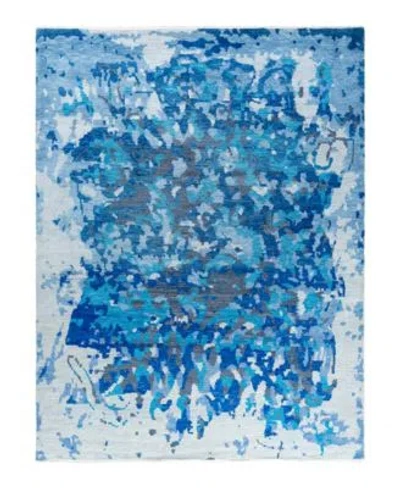Adorn Hand Woven Rugs Indian Ooak M7322 Rug Collection In Blue