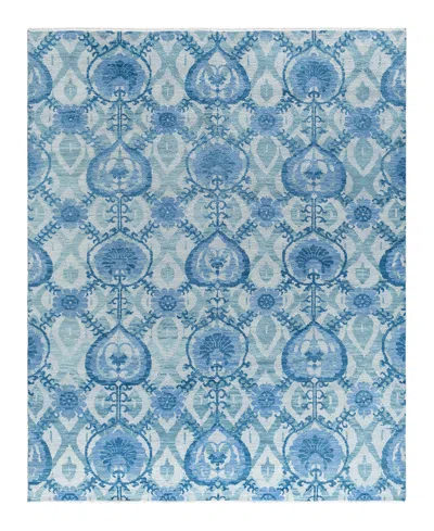 Adorn Hand Woven Rugs Indian Ooak M7362 7'10''x9'10'' Area Rug In Blue