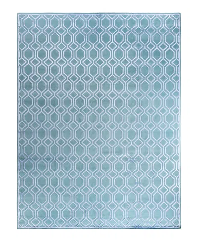 Adorn Hand Woven Rugs Indian Ooak M7612 9'2''x12' Area Rug In Blue