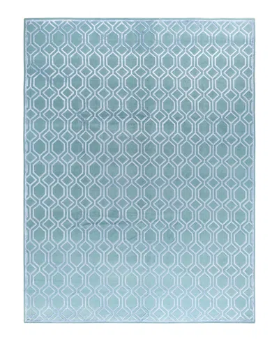 Adorn Hand Woven Rugs Indian Ooak M7612 9'3''x12'1'' Area Rug In Blue