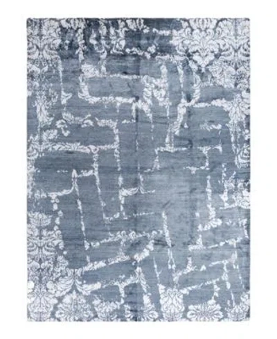 Adorn Hand Woven Rugs Indian Ooak M7618 Rug Collection In Blue