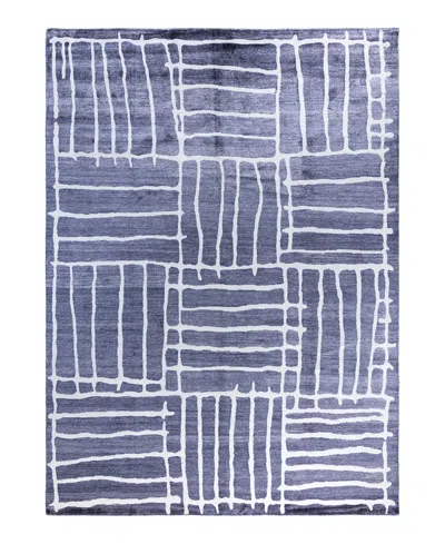 Adorn Hand Woven Rugs Indian Ooak M7906 9'1''x12' Area Rug In Gray