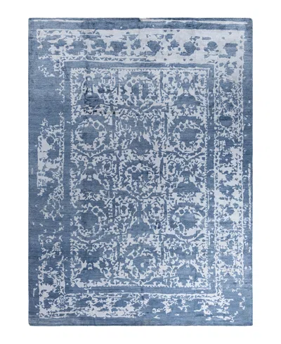 Adorn Hand Woven Rugs Indian Ooak M7978 9'x12'1'' Area Rug In Blue