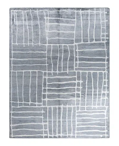 Adorn Hand Woven Rugs Indian Ooak M8006 9'x11'10'' Area Rug In Gray