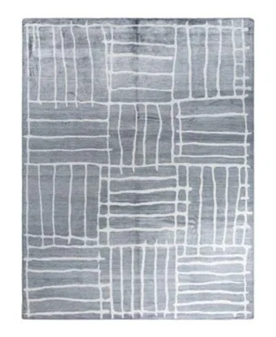 Adorn Hand Woven Rugs Indian Ooak M8006 Rug Collection In Gray