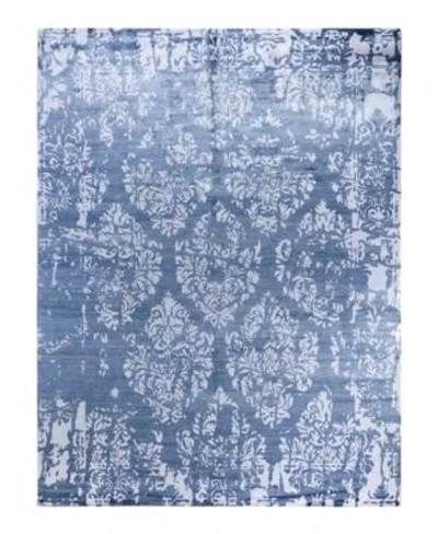Adorn Hand Woven Rugs Indian Ooak M8059 Rug Collection In Blue