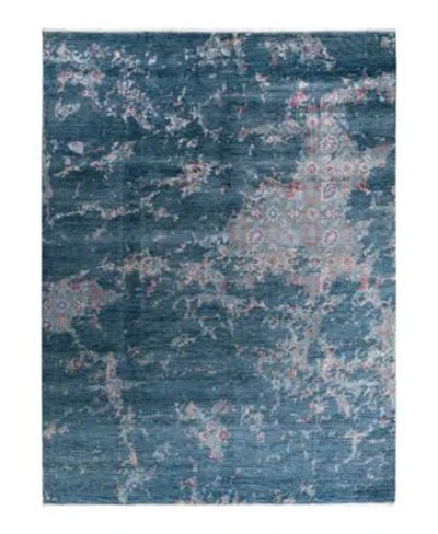 Adorn Hand Woven Rugs Indian Ooak M8697 Rug Collection In Blue