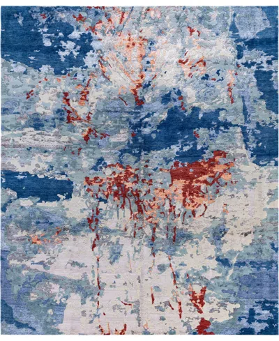 Adorn Hand Woven Rugs , Indo Modern M7318 8'4"x10' Area Rug In Blue