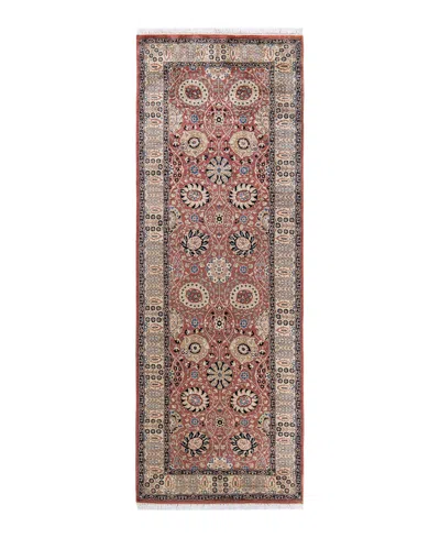 Adorn Hand Woven Rugs Mogul M1145 3'2''x8'10'' Runner Area Rug In Pink
