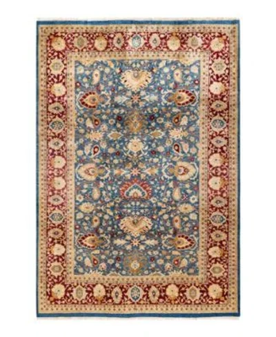 Adorn Hand Woven Rugs Mogul M1181 Rug Collection In Blue