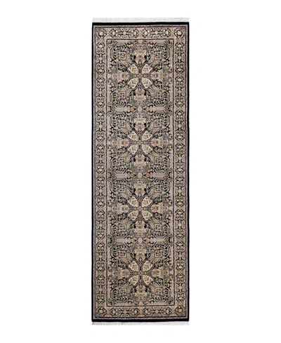 Adorn Hand Woven Rugs Mogul M1306 2'7''x8'4'' Runner Area Rug In Black