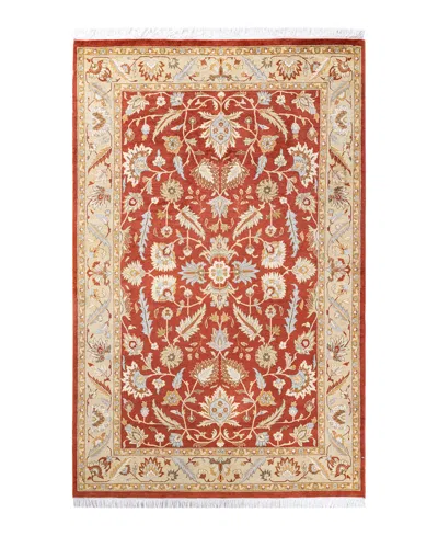 Adorn Hand Woven Rugs Mogul M1377 4'2''x6'5'' Area Rug In Orange