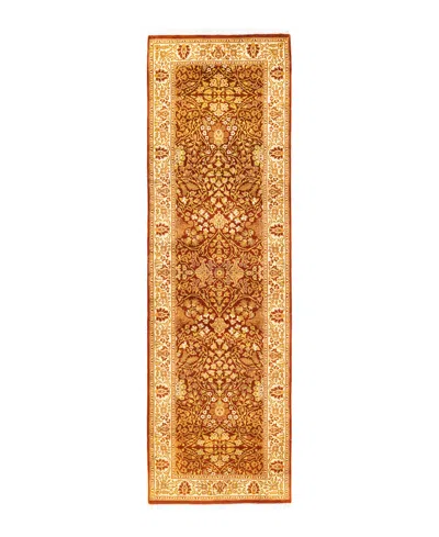 Adorn Hand Woven Rugs Mogul M1436 2'6''x8'4'' Runner Area Rug In Orange