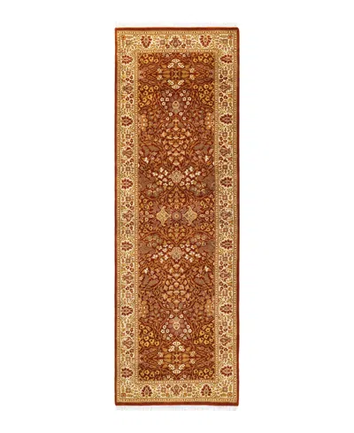 Adorn Hand Woven Rugs Mogul M1436 2'8''x8'3'' Runner Area Rug In Orange