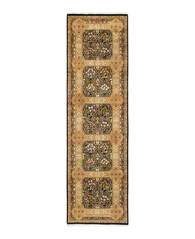 Adorn Hand Woven Rugs Mogul M1436 3'1''x10'9'' Runner Area Rug In Black