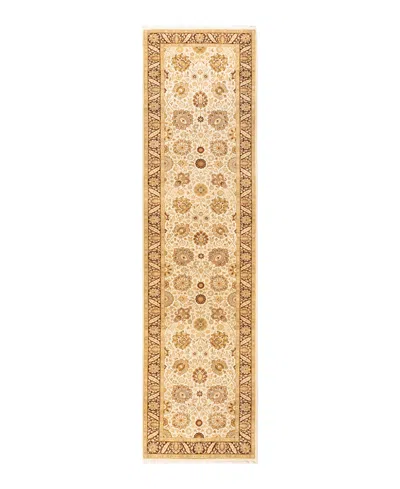 Adorn Hand Woven Rugs Mogul M1506 3'3''x12'6'' Runner Area Rug In Ivory