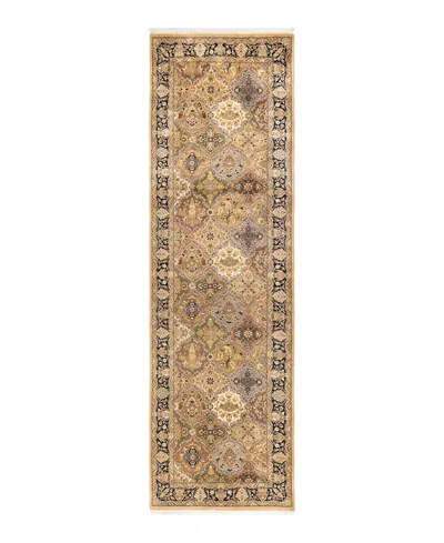 Adorn Hand Woven Rugs Mogul M1519 3'x10'1'' Runner Area Rug In Yellow