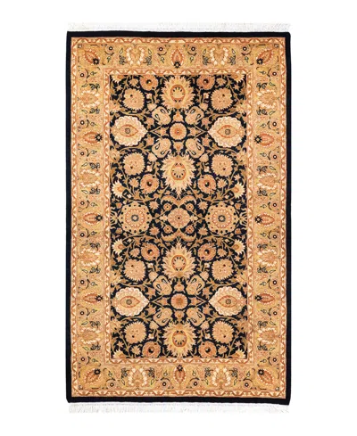 Adorn Hand Woven Rugs Mogul M1530 3'2''x5'3'' Area Rug In Black