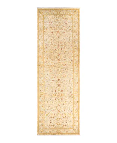 Adorn Hand Woven Rugs Mogul M1550 4'2''x12'4'' Runner Area Rug In Ivory