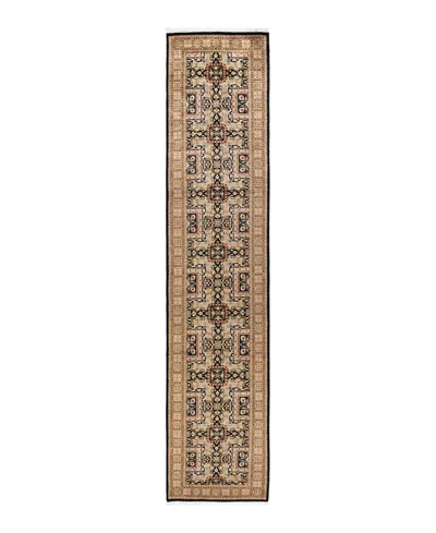 Adorn Hand Woven Rugs Mogul M1582 2'7''x12'3'' Runner Area Rug In Black