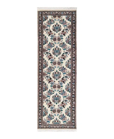 Adorn Hand Woven Rugs Mogul M2026 2'6''x7'9'' Runner Area Rug In Ivory