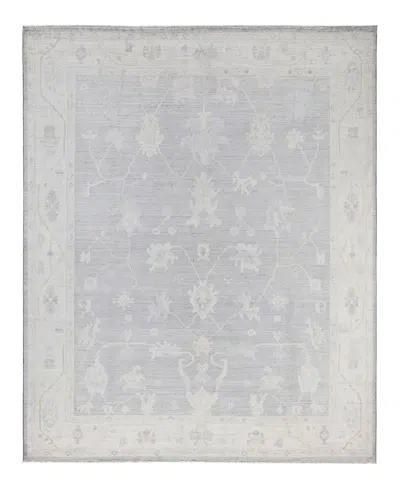 Adorn Hand Woven Rugs Oushak M1999 7'10"x9'8" Area Rug In Light Gray