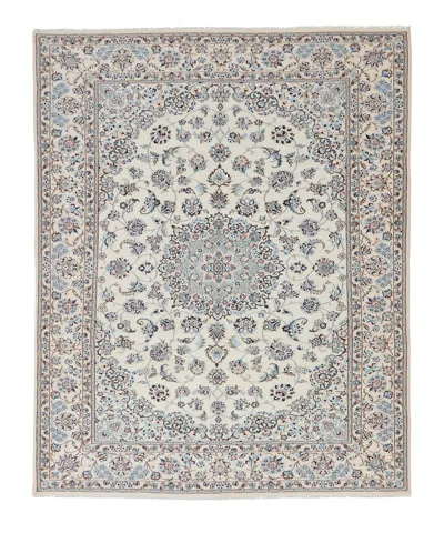 Adorn Hand Woven Rugs Persian Nain 6' 8" X 10' 0" Area Rug In White