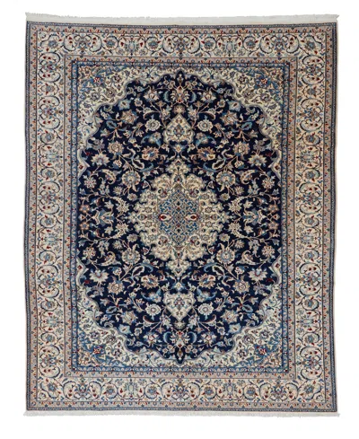 Adorn Hand Woven Rugs Persian Nain 7' 3" X 11' 1" Area Rug In Black