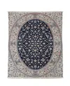 Adorn Hand Woven Rugs Persian Nain 8' 0" X 11' 8" Area Rug In Blue