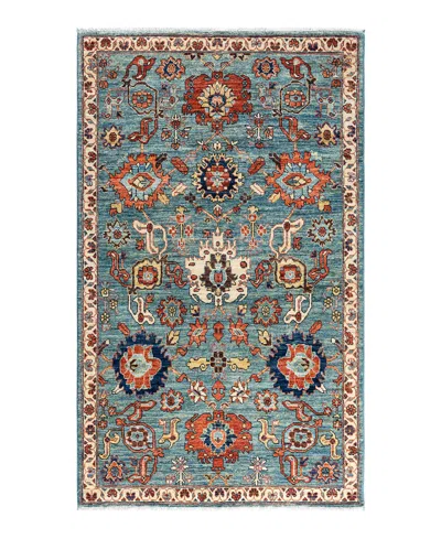 Adorn Hand Woven Rugs Serapi 3'10"x6'4" Area Rug In Light Blue