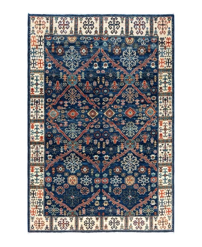 Adorn Hand Woven Rugs Serapi 4'1"x5'11" Area Rug In Blue