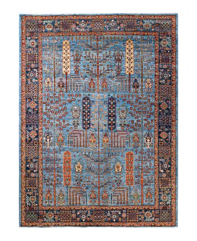 Adorn Hand Woven Rugs Serapi 6'2"x8'4" Area Rug In Light Blue