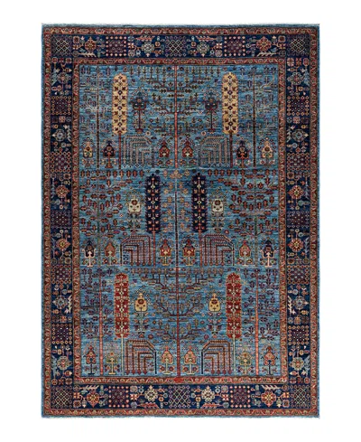 Adorn Hand Woven Rugs Serapi 6'2"x8'8" Area Rug In Light Blue
