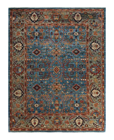 Adorn Hand Woven Rugs Serapi 7'10"x10' Area Rug In Light Blue