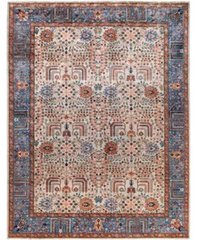 Adorn Hand Woven Rugs Serapi M0103 105 Rug Collection In Gray